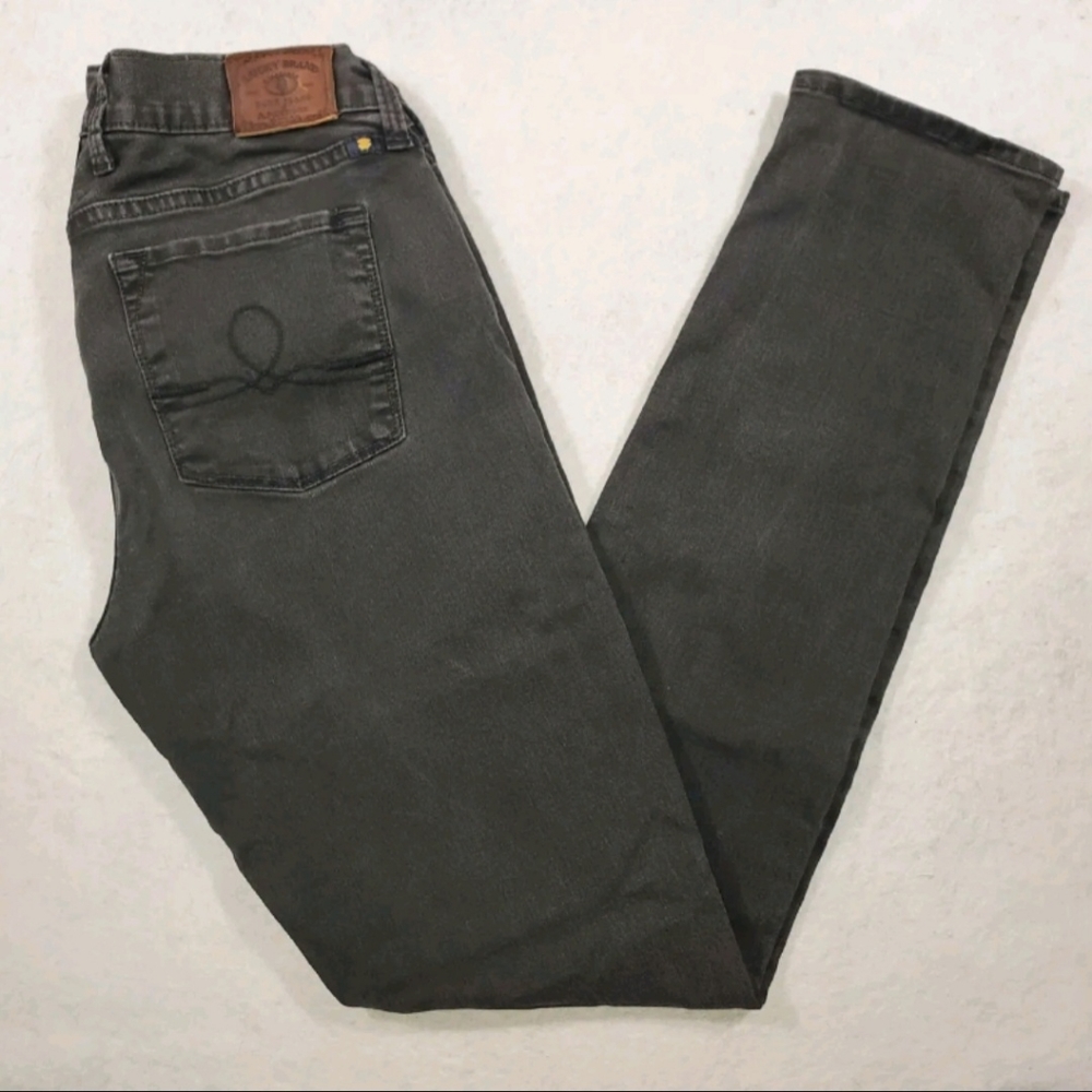 Lucky Brand Womens Actual Size 29Wx30L Regular Black Mid Rise Sofia Skinny Jeans